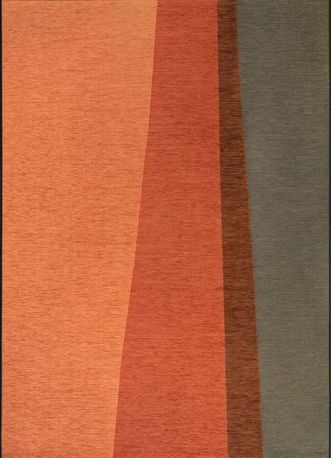 Acsento CapriTerraForest Vloerkleed - 200 x 290 cm - Oranje - Rechthoekig - Polypropylene, Polyester, Acryl - Keuken, Terras - Strepen - Modern