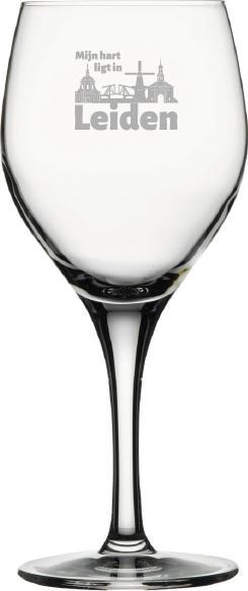 Gegraveerde Rode wijnglas 42,5cl Leiden