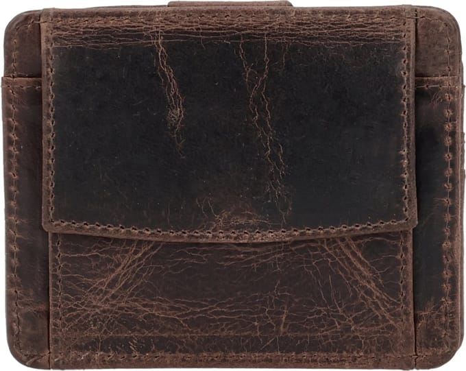 Hide & Stitches Next Navajo Creditcard etui - Donkerbruin - 100% Leer