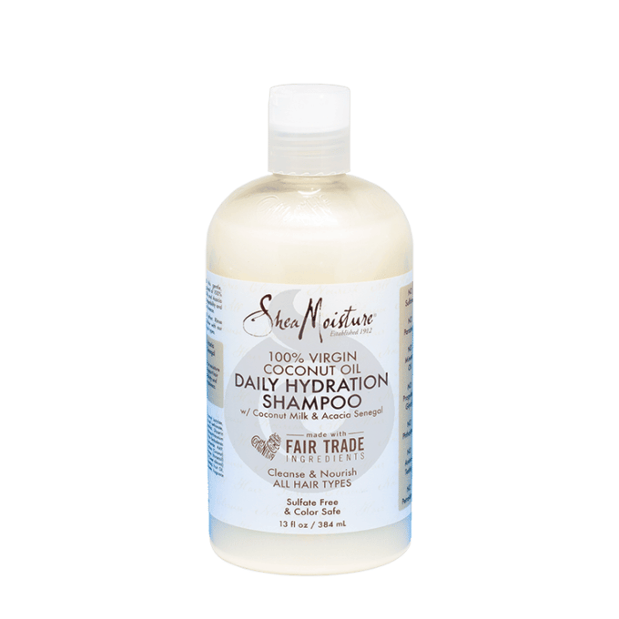 SheaMoisture, Daily Hydration Shampoo, with Coconut Milk and Gum Arabic, 13 fl oz (384 ml) white