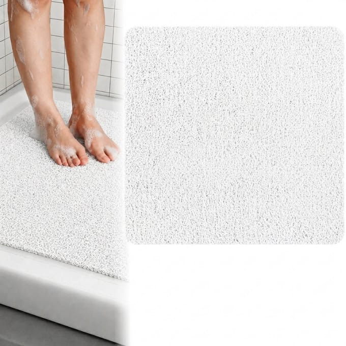 GLODI GOODS® Antislip badmat douchemat 60x60 cm - voor in de douche – antislipmat waterdoorlatend – WIT