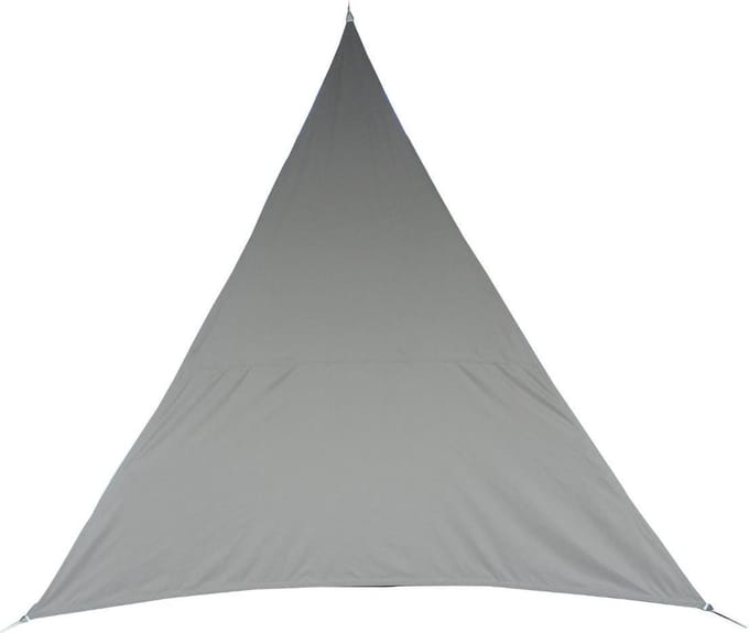 Premium kwaliteit schaduwdoek/zonnescherm Shae driehoek beige - 4 x 4 x 4 meter - Terras/tuin zonwering