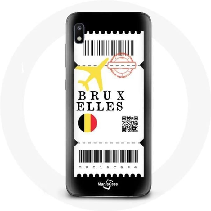 Case voor Samsung Galaxy A10 Vliegticket Brussel België
