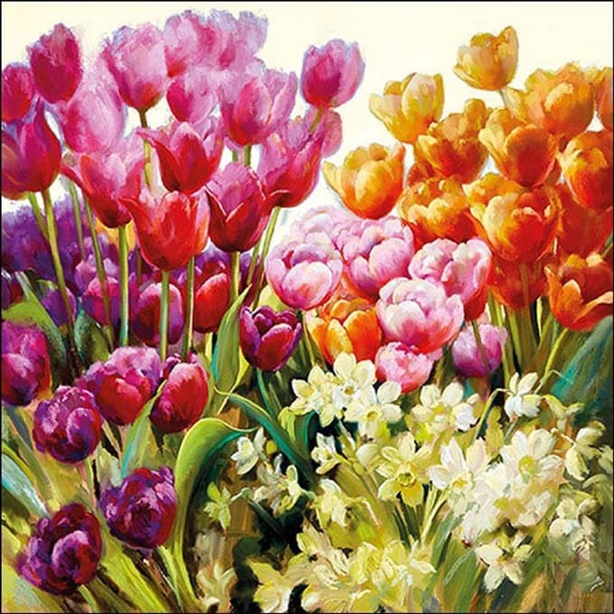 Ambiente Servet 33cm Tulips 20 stuks
