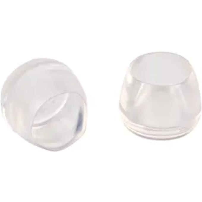 Fix-o-moll Meubeldop Soft - Voor Buitengebruik - Rond Pvc Transparant - Diam. 18mm - 4 Stuks