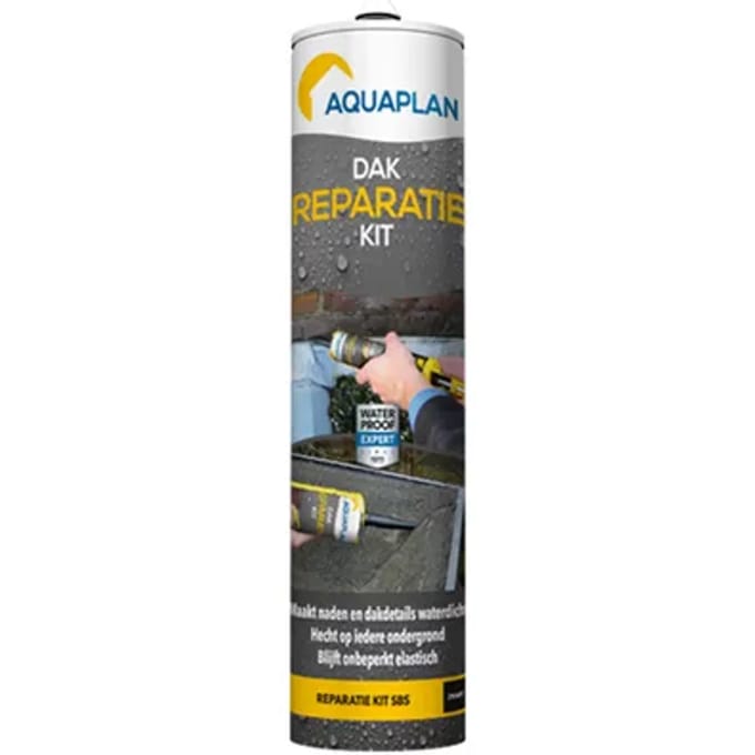 Aquaplan Dakreparatiekit - Waterdicht - Zwart - 310ml