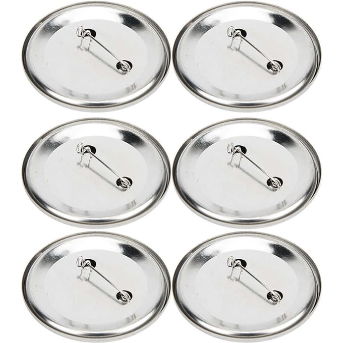 100 Sets 56mm Badge Pin Button Onderdelen Badge Maak Benodigdheden DIY Knutsel Materialen white