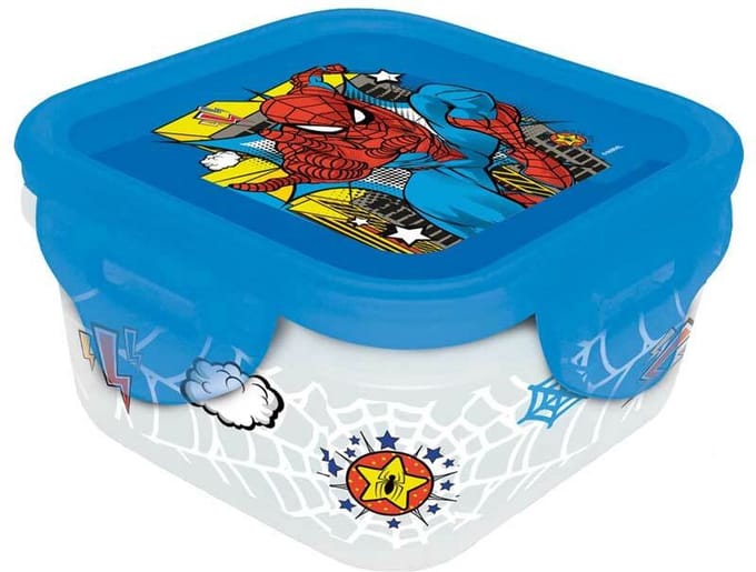 Spiderman - Marvel koekendoos - Blauw - Bewaardoosje. Afm. 10 x 10 x 6 cm (BxDxH)