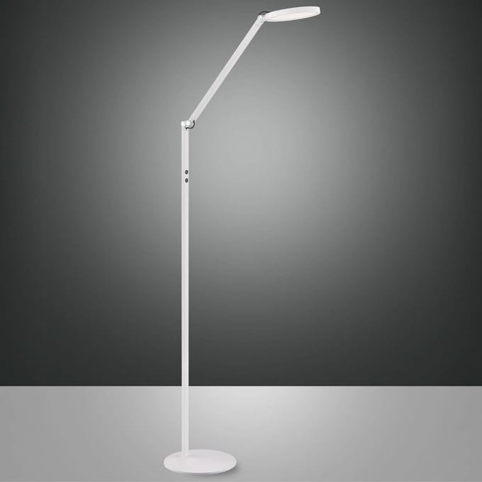 Fabas Luce LED vloerlamp Regina, 1-lamp, wit