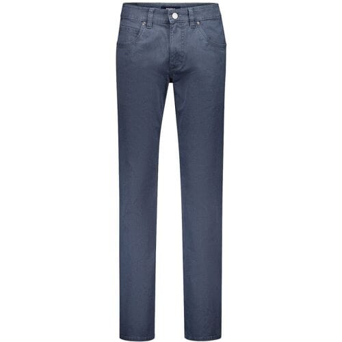 Gardeur Broek Bill Everyday Fine Patterned Cotton Soft Touch Comfort Stretch Midden Blauw / male