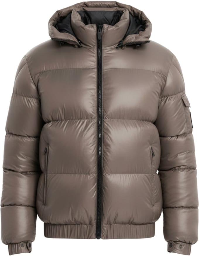 OMBRE Jas - Polyamide - Lange Mouw - Rits Donkerbruin S