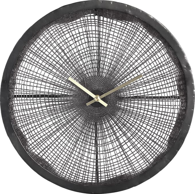 PTMD Della Ronde Klok - 38,5 x 4 x 38,5 cm - Metaal - Zwart