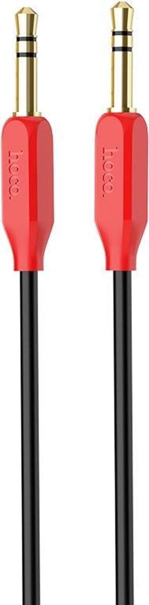 HOCO UPA11 - AUX Audiokabel - 3,5mm naar 3,5mm Jack - 1 meter - Rood