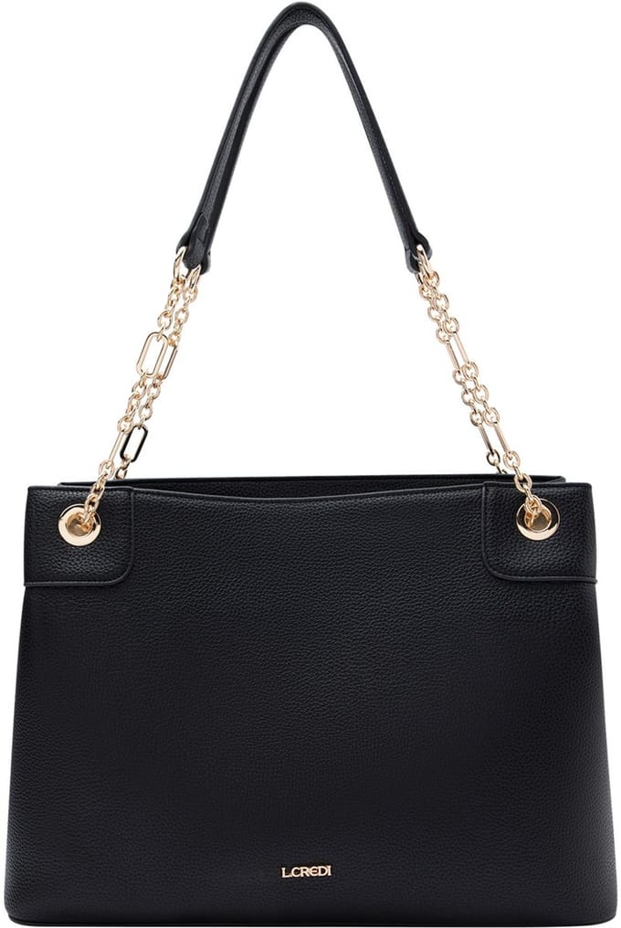 L.CREDI Petrona Shopper Tas 37 cm - 11 L - schwarz