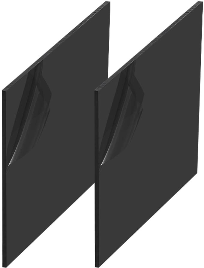 Dunne Plastic Platen 40 x 30 cm voor Modelbouw, Creatieve Projecten en Decoratie - Set van 2 Zwart