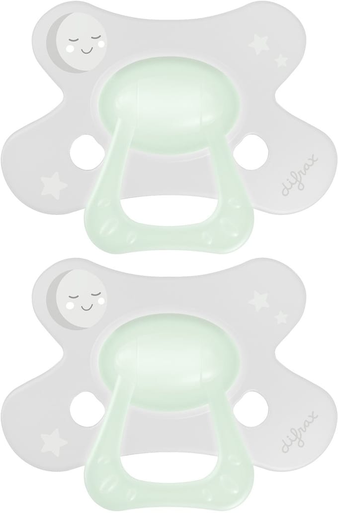Difrax Fopspeen Natural - 18+ Maanden - Glow in the Dark - 2 Stuks