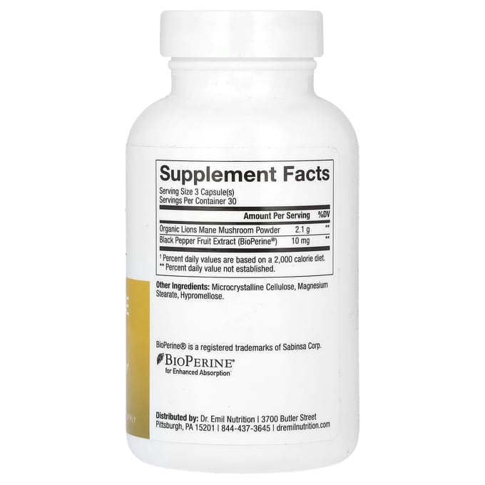 Dr. Emil Nutrition, Helicopteranium Smart Shroom, 2 100 mg, 90 gélules végétales