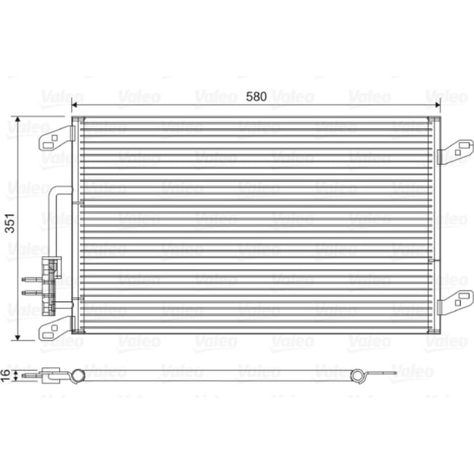 Condensator, airconditioning VALEO 817386