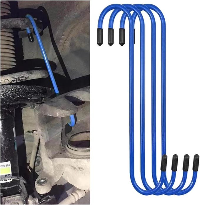 Remklauwhangers haken - Set van 4 - Auto remklauw met rubberen eindkappen - Blauw .