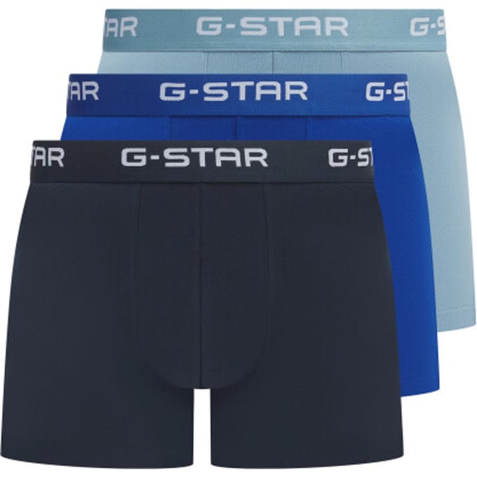G-Star Heren Boxershorts Trunks ASH 3-Pack Blauw - Maat M