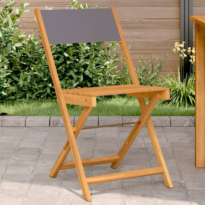 vidaXL - Inklapbare - stoelen - 2 - st - en - stof - antracietkleurig