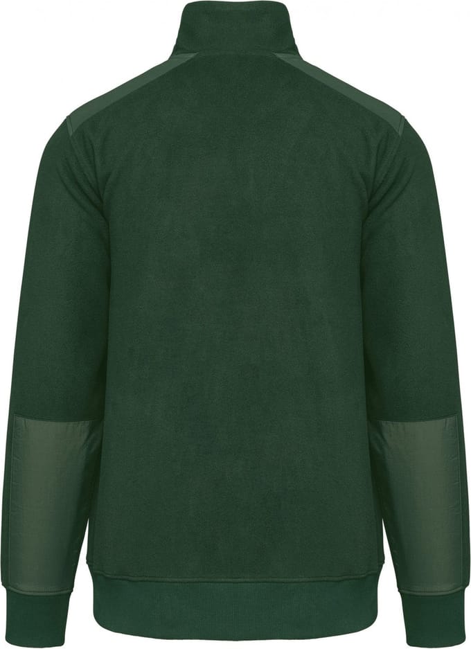 Pullover/Cardigan Unisex M WK. Designed To Work 1/4-ritskraag Lange mouw Forest Green 100% Polyester