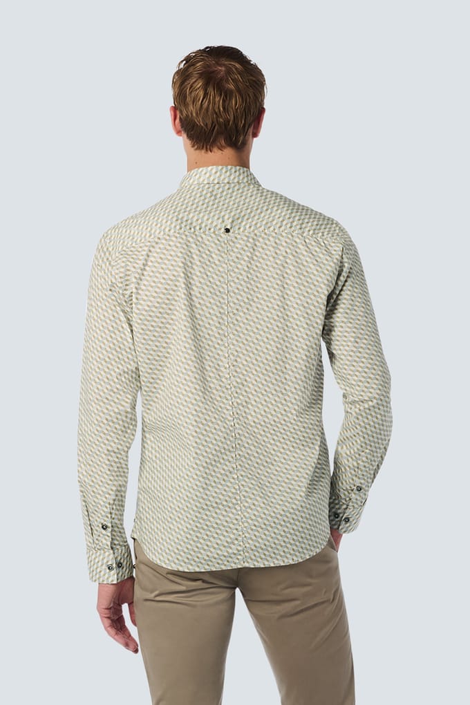 No Excess Shirt Stretch Allover Printed Cloud Größe: S | Casual hemden Outlet | Herren