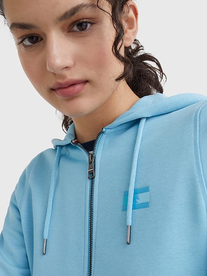 Tommy Hilfiger SS'22 Zip-Thru Hoody - Blauw - XS