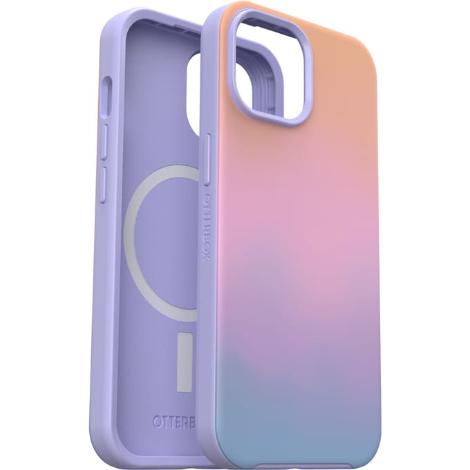 OtterBox Symmetry Clear Backcover MagSafe voor de Apple iPhone 17e / 16e / 15 / 14 / 13 - Paars