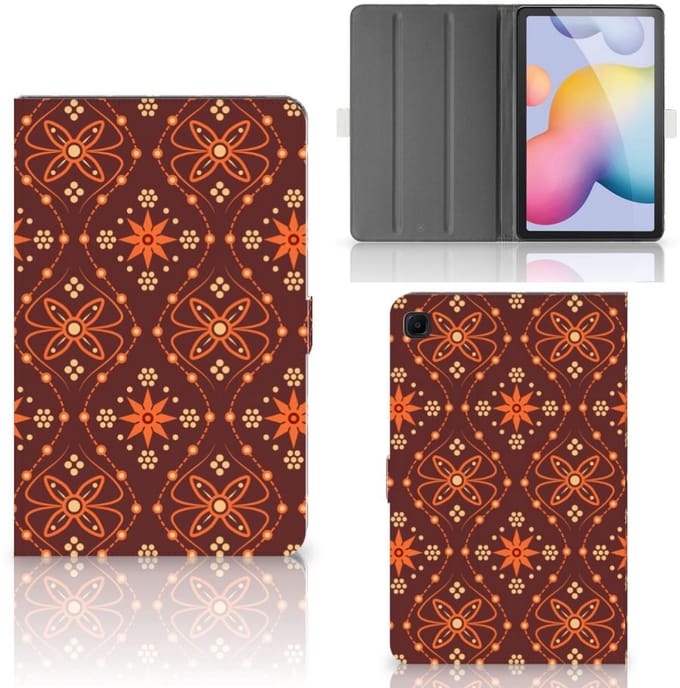 Samsung Galaxy Tab S6 Lite | S6 Lite (2022) Tablet Hoes Batik Brown
