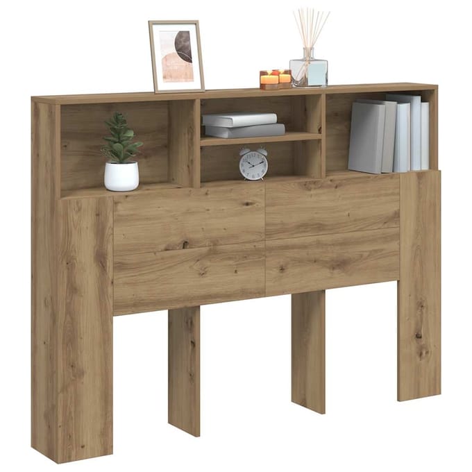 vidaXL - Hoofdbordkast - Artisan - Eiken - 140x19x103,5 - cm