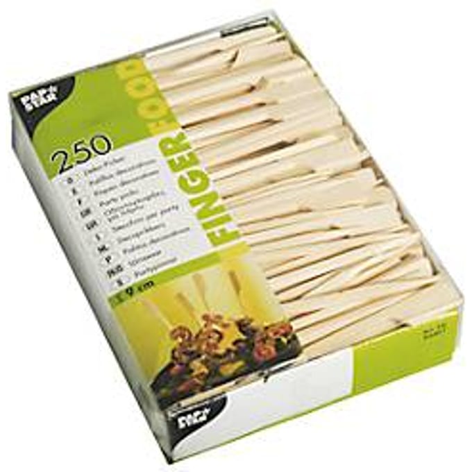 Papstar prikkers fingefFood Golf, L 90 mm, bamboe, naturel, 250 stuks