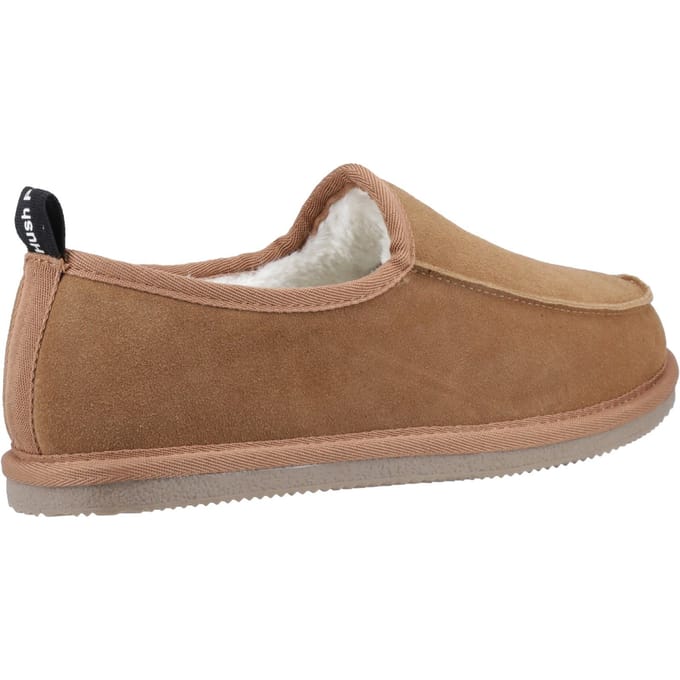 Hush Puppies Charles Suède Herenslippers Tan