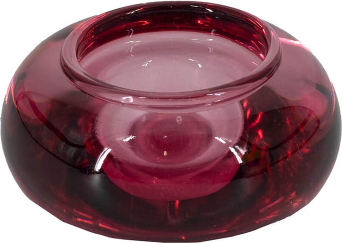 Glazen kaarsenstandaard roze