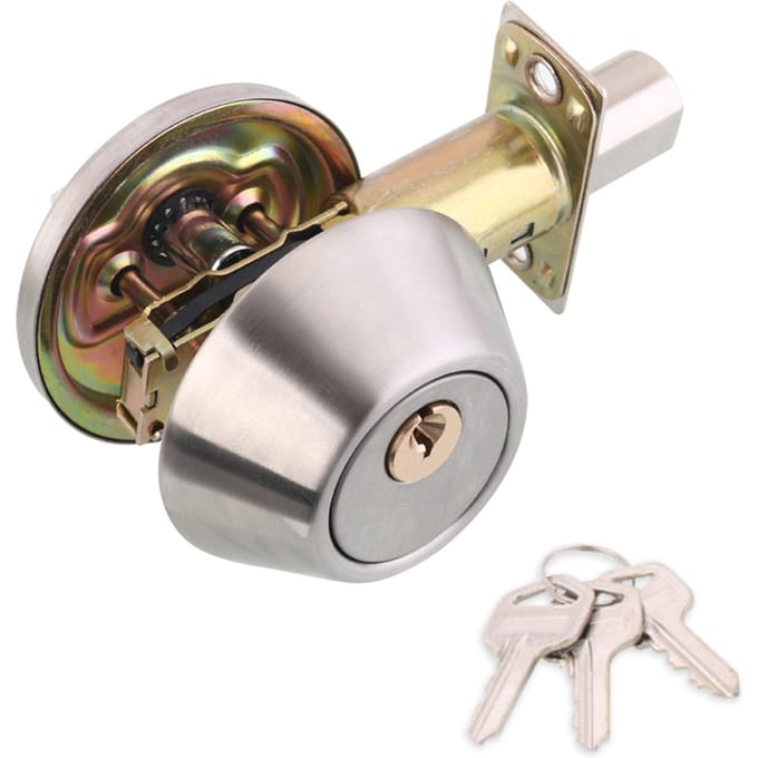 Trknauf Lockset met 3 Schlsseln Privacy Griff Schlafzimmer Badezimmer zilver