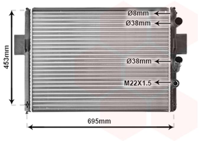 Van Wezel - RADIATOR VOOR IVECO DAILY 1989-1999 93824070