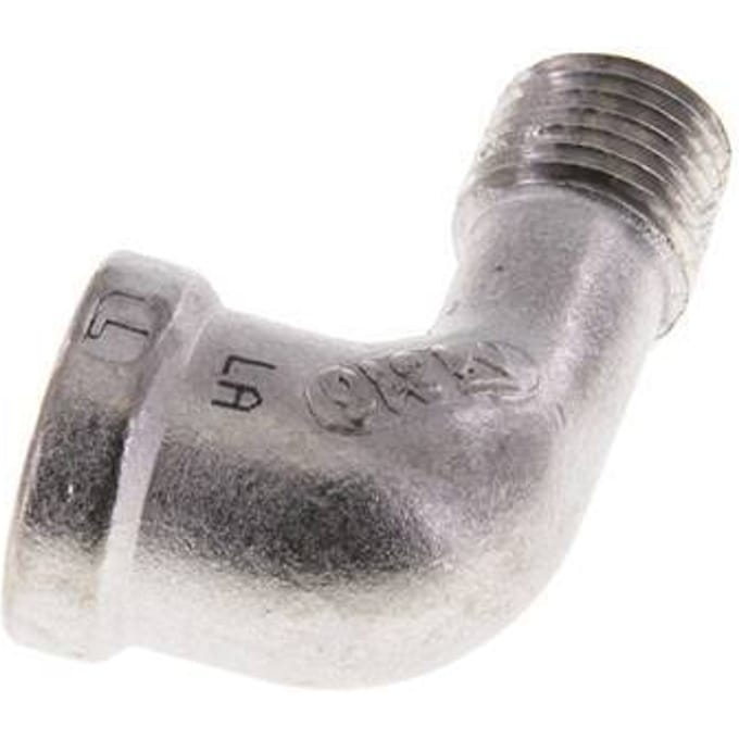 1/4'' NPT x 1/4'' NPT F/M RVS L-Fitting 90graden 16 Bar [2 Stuks]