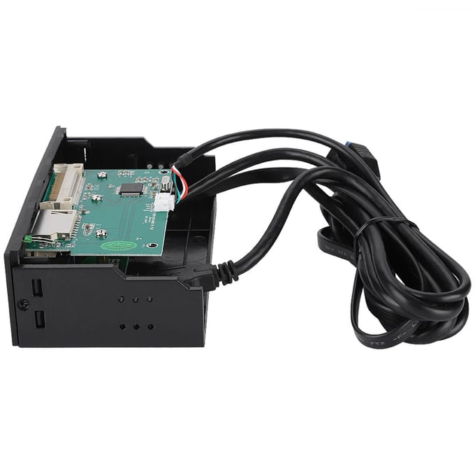 Lecteur de cartes interne multifonction 5,25 pouces pour tableau de bord, panneau avant du PC blanc
