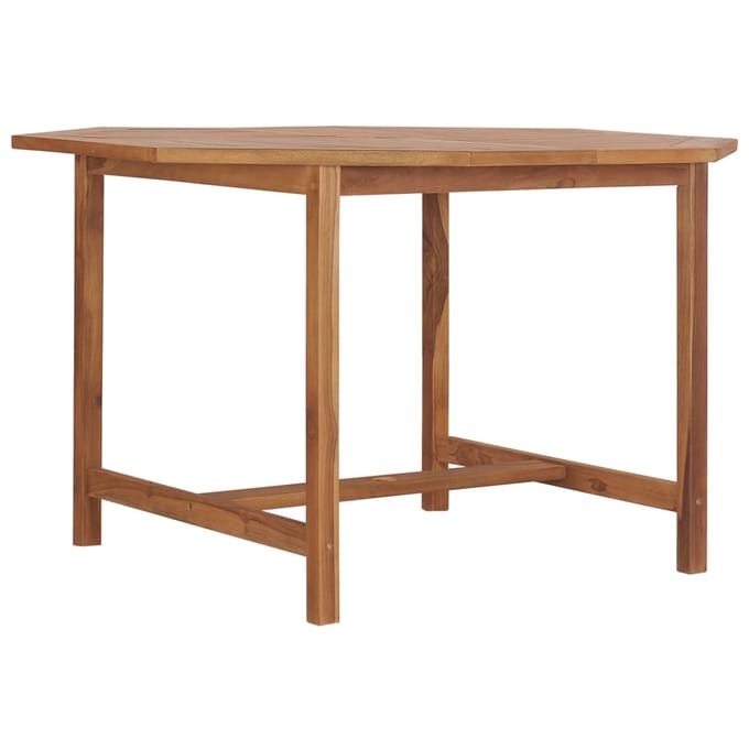 vidaXL - Tuintafel - 110x110x75 - cm - massief - teakhout