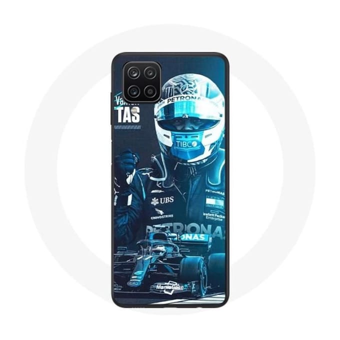 Samsung Galaxy A12 Case Formule 1 Valtteri Bottas F1 Driver Zwart