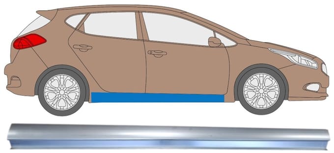 Reparatie dorpel voor Kia Ceed 2012-2018 / Rechts