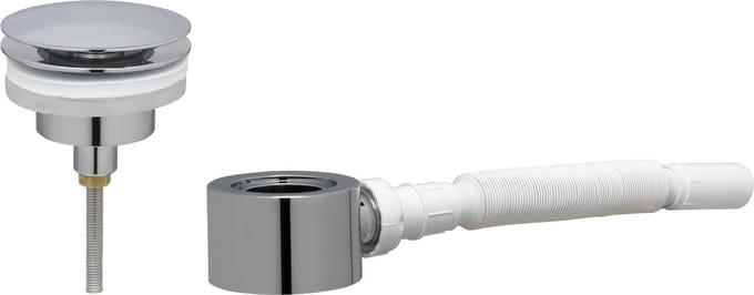 Ben Fixed Wastafel Afvoerplug - met Meubelsifon 5/4" - Chroom