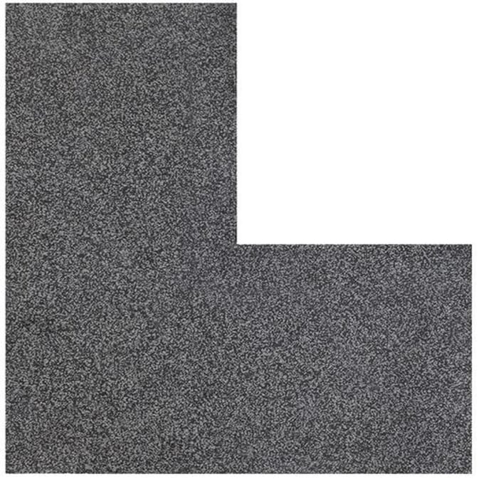 Hoekstuk rubber rand sportvloer 'STONE' - 50x50 cm - 20 mm - Middengrijs