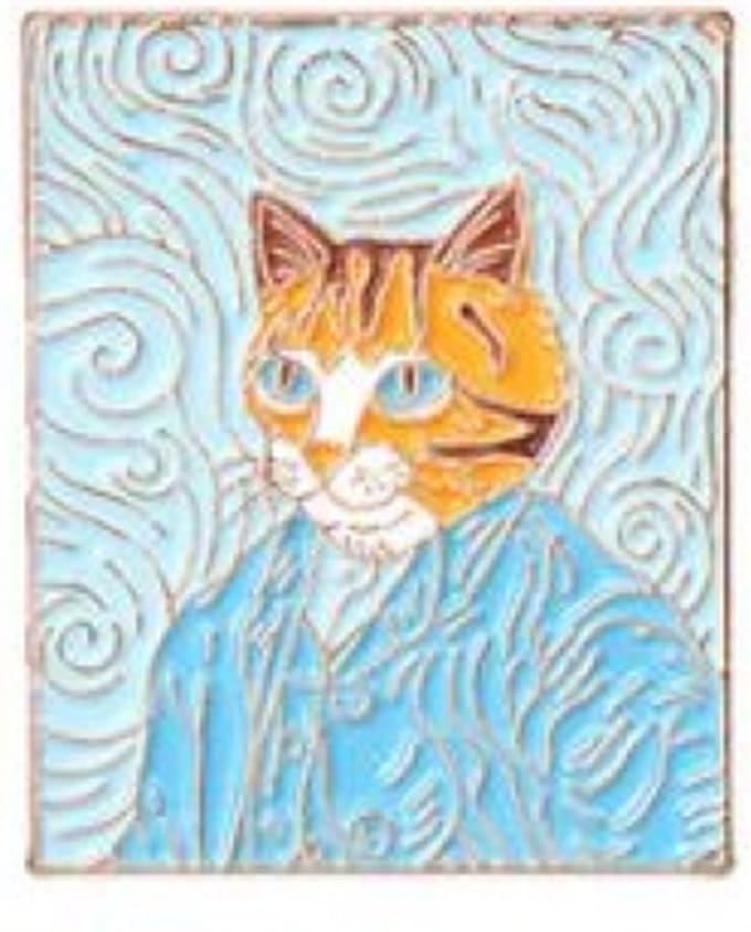Pin Broche - enamel pin - kledingspeld - Kat van Gogh