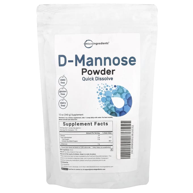 Micro Ingredients, d-Mannose Poeder, 12 oz (340 g)