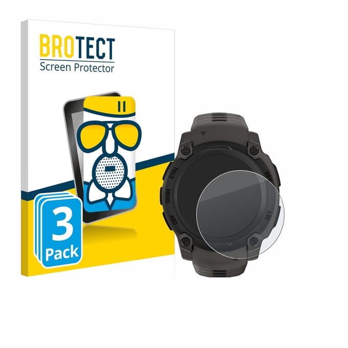 BROTECT - Screenprotector voor Garmin Instinct E (40 mm) - Folie Beschermfolie Beschermglas matte 3 Stuks