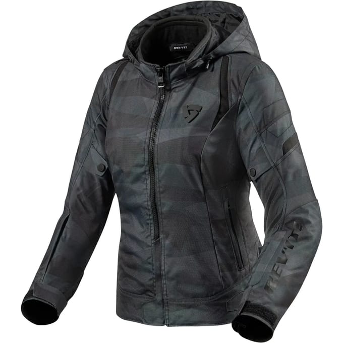 REV'IT! Flare 2 Jas Dames Camo Zwart Grijs - Maat 38 - Jas