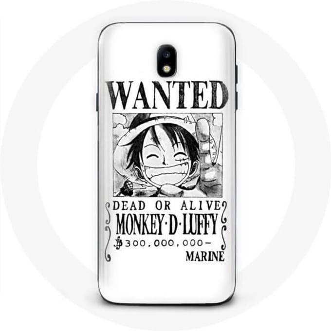 Samsung Galaxy J3 2017 hoesje One Piece Manga onderzoeksposter Wit wit