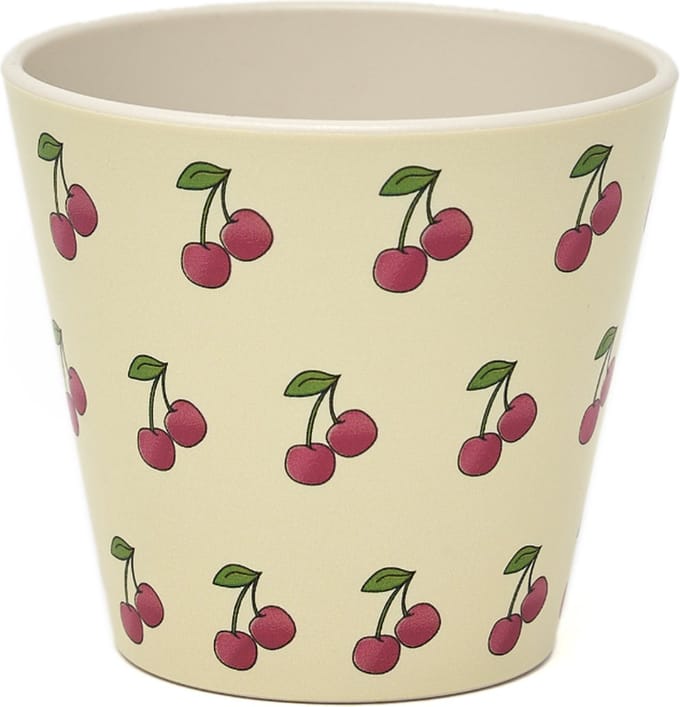 Quy Cup - 90ml Ecologische Reis Beker - Espressobeker “Ciliegia” 7x7x7cm