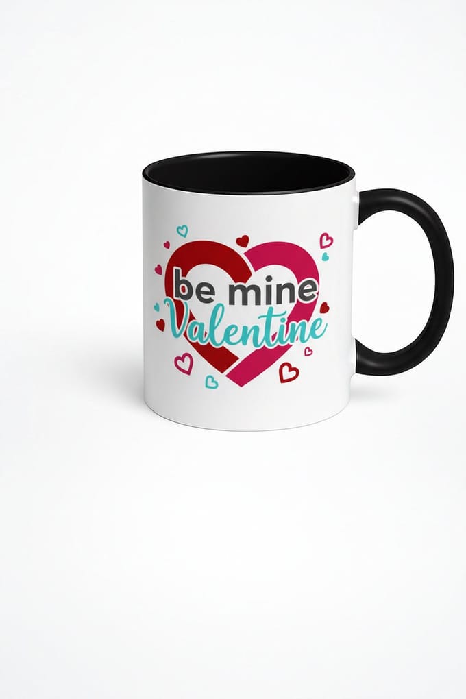 Valentijn Mok 'Be Mine Valentine' met Hart Design | Romantisch Cadeau Liefdesbeker